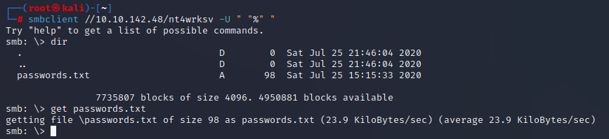 SMB enum result 2
